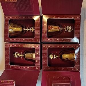 4 Avon Golden Bells- Golden Rose, Golden Acorn, Four A's, Golden Doorknocker